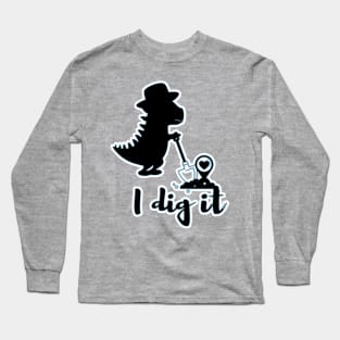 I Dig it Dino Silhouette Long Sleeve T-Shirt